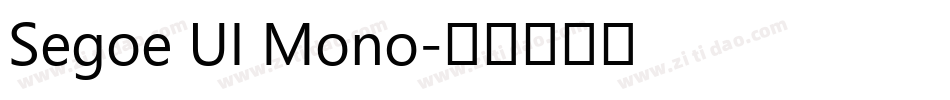 Segoe UI Mono字体转换